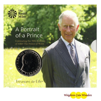 2018 BU £5 Coin Pack - 70th Birthday HRH Prince of Wales